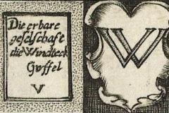 Wappen der Kölner Gaffeln, Ausschnitt aus: Birboum, Michel L.; Rieger [Verl.] Quelle: http://tudigit.ulb.tu-darmstadt.de/show/Ansicht3949_090/0001