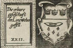 Wappen der Kölner Gaffeln, Ausschnitt aus: Birboum, Michel L.; Rieger [Verl.] Quelle: http://tudigit.ulb.tu-darmstadt.de/show/Ansicht3949_090/0001