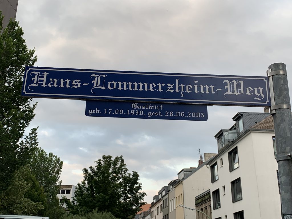 Der Hans-Lommerzheim-Weg in Deutz, Bild: Uli Kievernagel