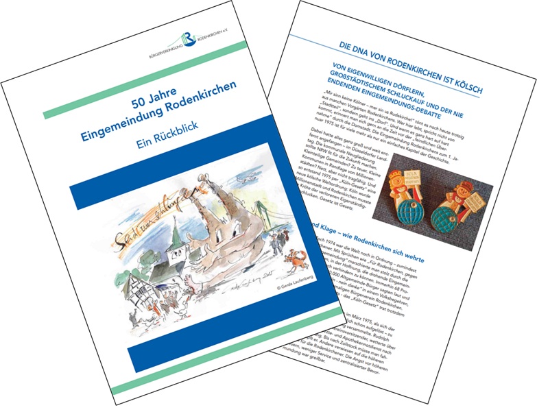 Broschüre der Bürgervereinigung Rodenkirchen e.V. zu "50 Jahre Eingemeindung Rodenkirchen" (hier geht es zum Download)
